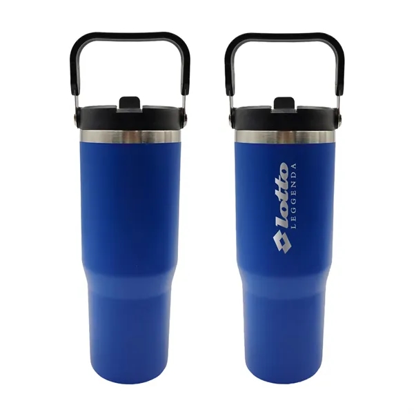 30 oz stainless steel tumbler featuring a convenient handle and built-in... from ASI 37218 Athena Promo (tm)