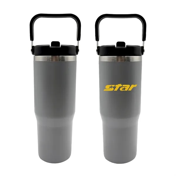 30 oz stainless steel tumbler featuring a convenient handle and built-in... from ASI 37218 Athena Promo (tm)