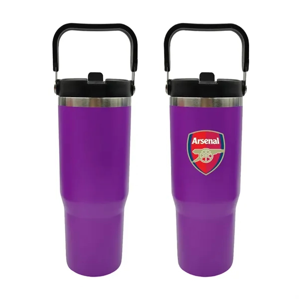30 oz stainless steel tumbler featuring a convenient handle and built-in... from ASI 37218 Athena Promo (tm)