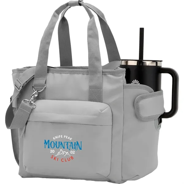 Daybreak recycled 16 can cooler with zippered main compartment and waterproof... from ASI 66887 PCNA / Leeds