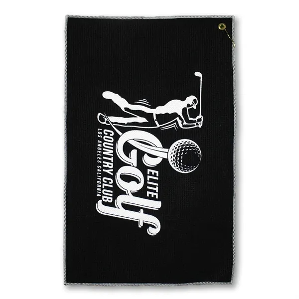 16" x 26" microfiber waffle golf towel with corner grommet and... from ASI 79750 Pro Towels / Pro Vision
