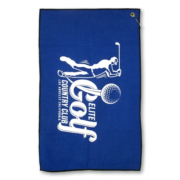 16" x 26" microfiber waffle golf towel with corner grommet and... from ASI 79750 Pro Towels / Pro Vision