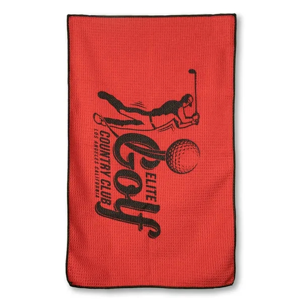 16" x 26" microfiber waffle golf towel with corner grommet and... from ASI 79750 Pro Towels / Pro Vision