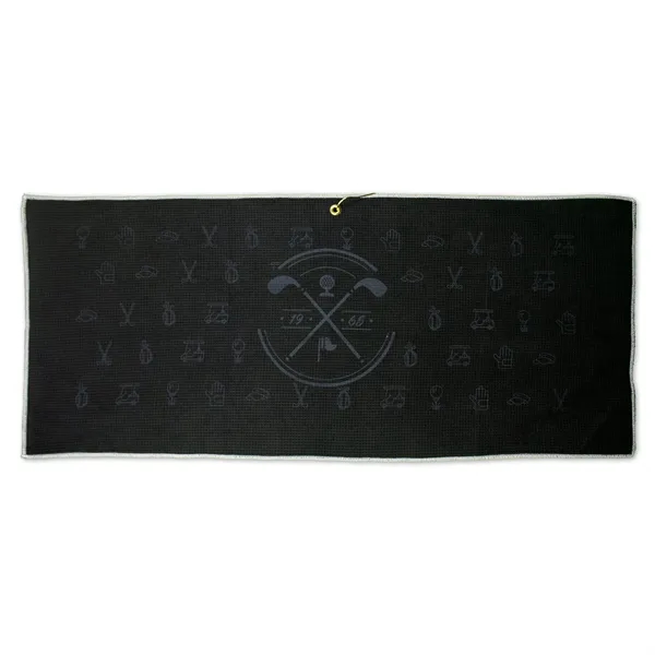 17" x 40" microfiber waffle golf towel with corner grommet and... from ASI 79750 Pro Towels