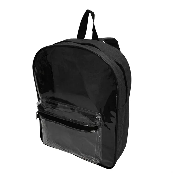 12" x 14.5" x 4" clear PVC backpack with colored back... from ASI 37980 Bagworld