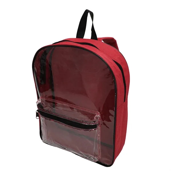 12" x 14.5" x 4" clear PVC backpack with colored back... from ASI 37980 Bagworld