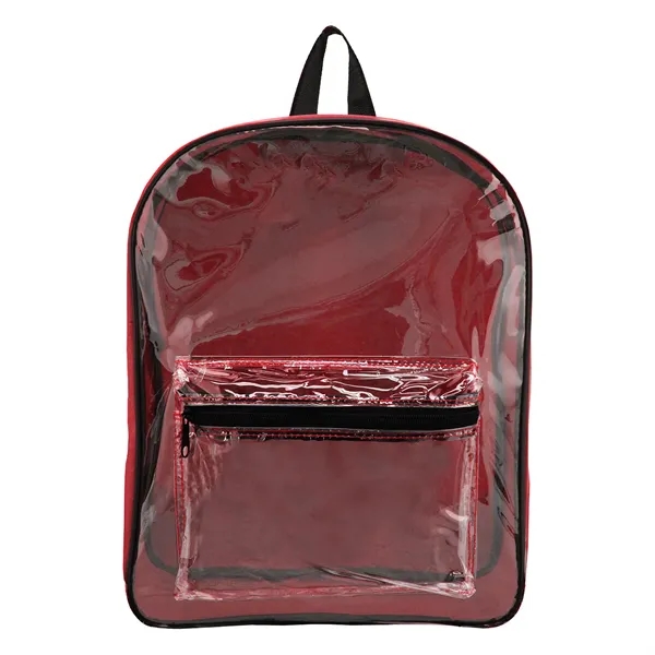 12" x 14.5" x 4" clear PVC backpack with colored back... from ASI 37980 Bagworld