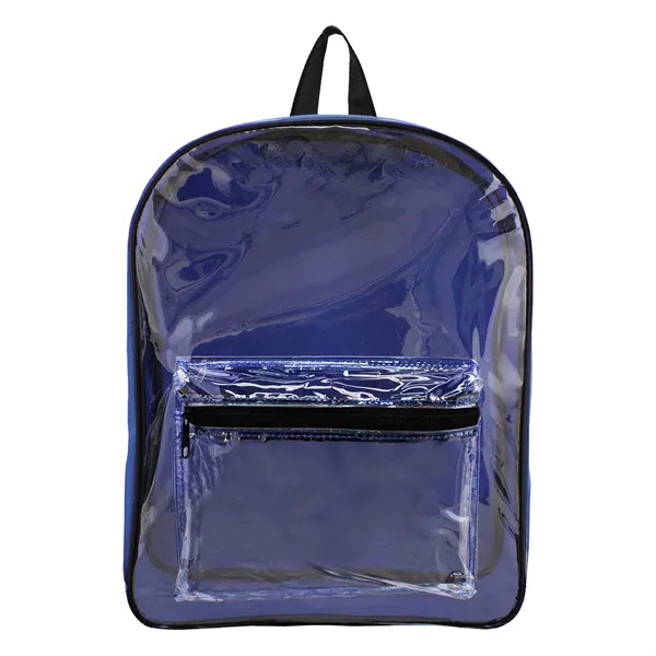 12" x 14.5" x 4" clear PVC backpack with colored back... from ASI 37980 Bagworld