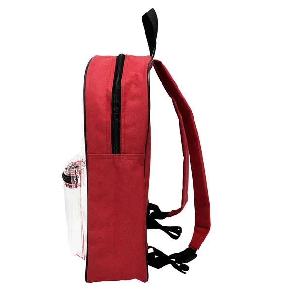 12" x 14.5" x 4" clear PVC backpack with colored back... from ASI 37980 Bagworld