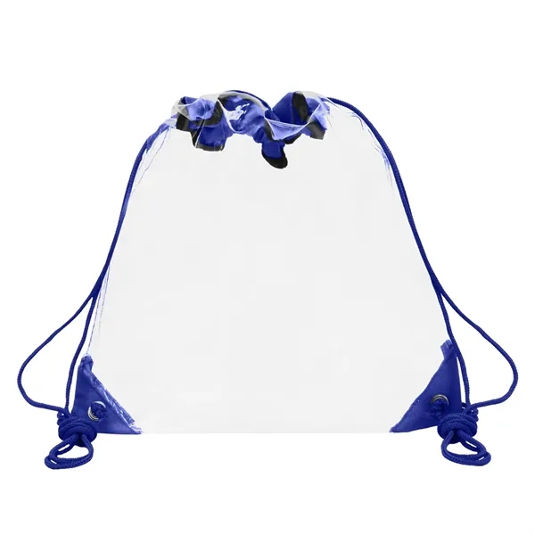 12" x 12" clear PVC drawstring backpack with reinforced corners and... from ASI 37980 Bagworld / BagWorld