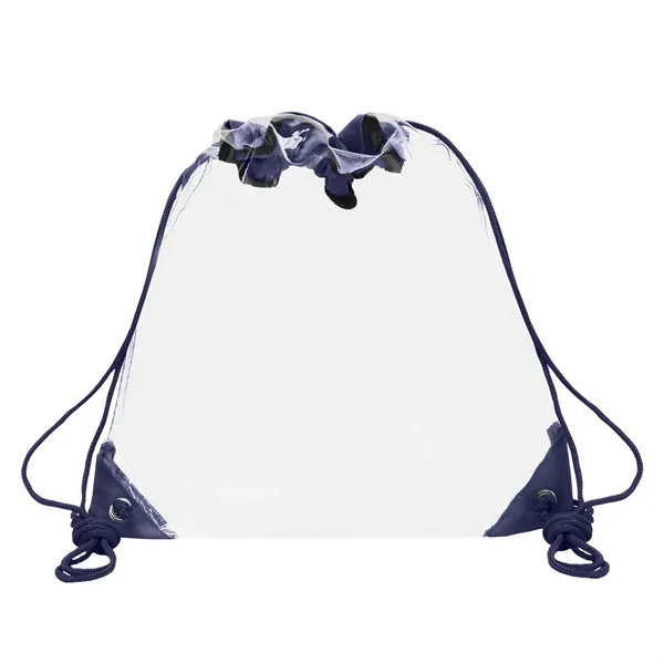 12" x 12" clear PVC drawstring backpack with reinforced corners and... from ASI 37980 Bagworld / BagWorld