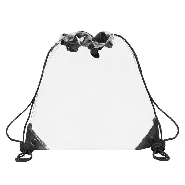 12" x 12" clear PVC drawstring backpack with reinforced corners and... from ASI 37980 Bagworld / BagWorld