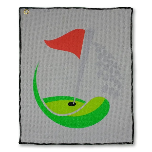 15" x 18" microfiber waffle golf towel with corner grommet and... from ASI 79750 Pro Towels / Pro Vision