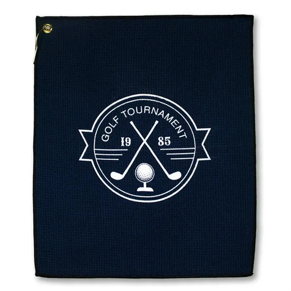 15" x 18" microfiber waffle golf towel with corner grommet and... from ASI 79750 Pro Towels / Pro Vision