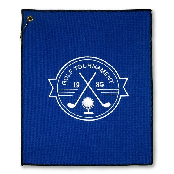 15" x 18" microfiber waffle golf towel with corner grommet and... from ASI 79750 Pro Towels / Pro Vision