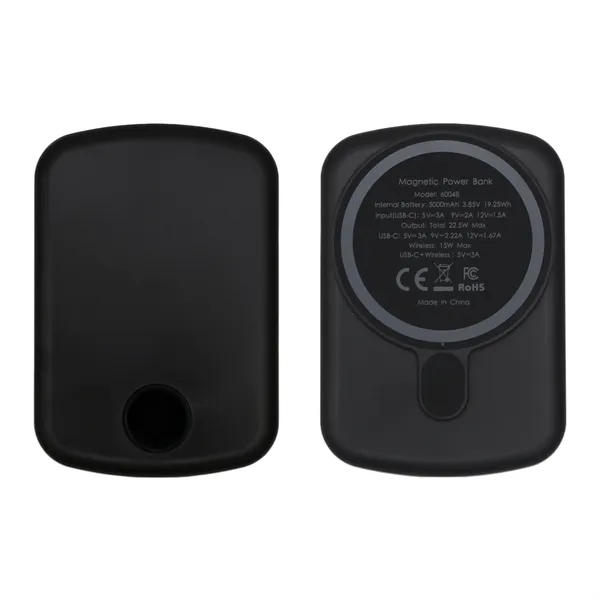 5,000mAh; 15 Watts; MagSafe-compatible; Combination wireless charger + power bank; Type-C... from ASI 62124 iClick, Inc. / iClick®