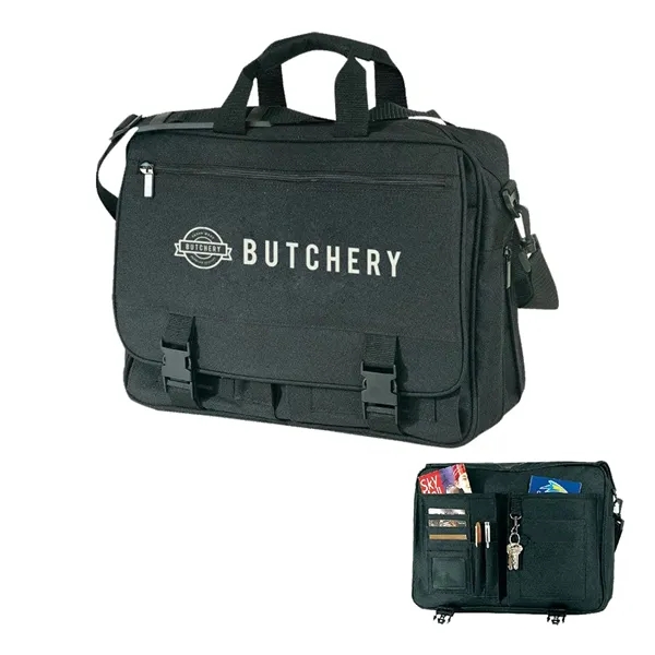 Poly expandable briefcase messenger bag.... from ASI 31517 Admart Products / Admart Line