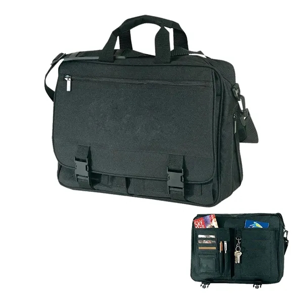 Poly expandable briefcase messenger bag.... from ASI 31517 Admart Products / Admart Line