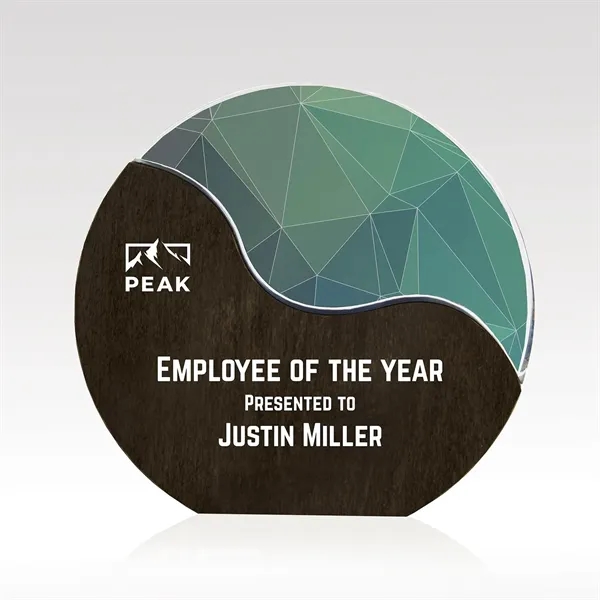 Customizable Circle Wave Puzzle award plaque, available in three sizes.... from ASI 93986 Visions/Awardcraft / Visions Awards