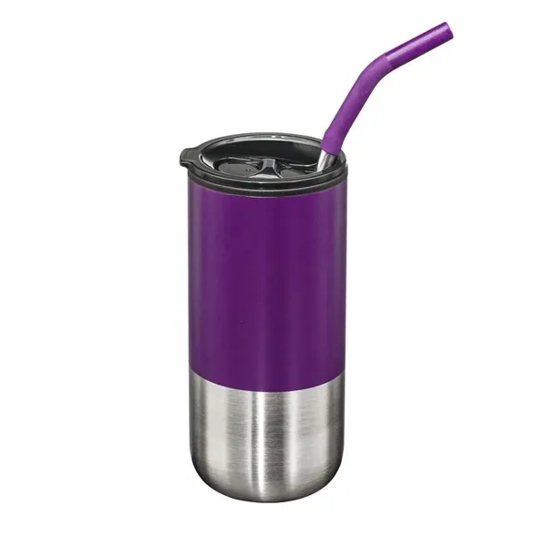 The Bondi Double Wall Tumbler w/Straw holds 18oz and features a... from ASI 84592 St Regis Group