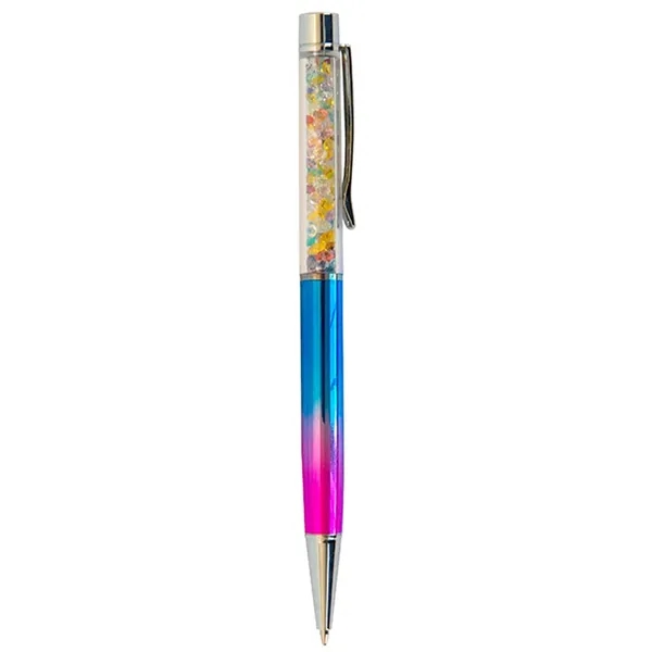 Twist action ballpoint pen with rainbow/crystal color.... from ASI 34415 Alpi International LTD