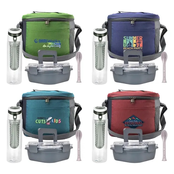 Modern Lunch Box, Bottle & Utensils Set... from ASI 30208 A P Specialties / AP Specialties