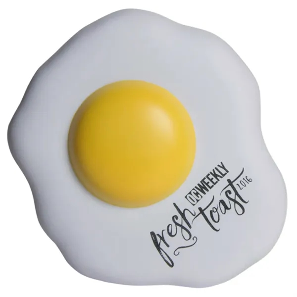 Fried egg shaped stress reliever made of polyurethane foam.... from ASI 34415 Alpi International LTD