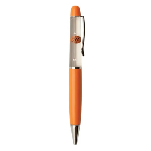 Basketball themed ballpoint pen with floating inserts.... from ASI 34415 Alpi International LTD