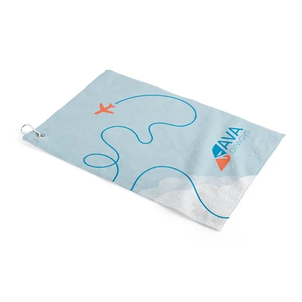 Golf Towel with Full- Color Sublimation on One Side and White... from ASI 45657 Pop! Promos