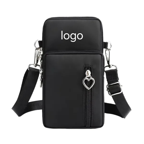 Nylon shoulder bag for cell phone + 1 color silkscreen imprint... from ASI 37218 Athena Promo (tm)