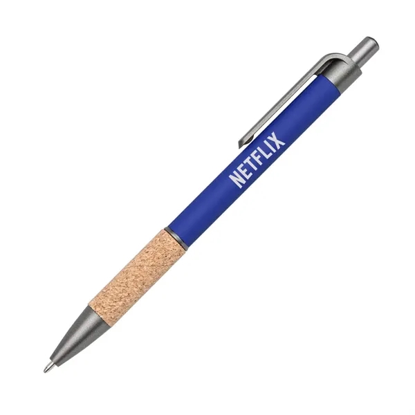 Otto Aluminum Pen w/Cork Grip & Blue Refill... from ASI 84592 St Regis Group