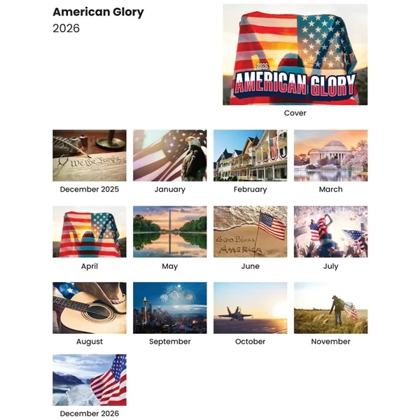 American Glory Stapled Wall Calendar... from ASI 61125 Hit Promotional Products / Hit®