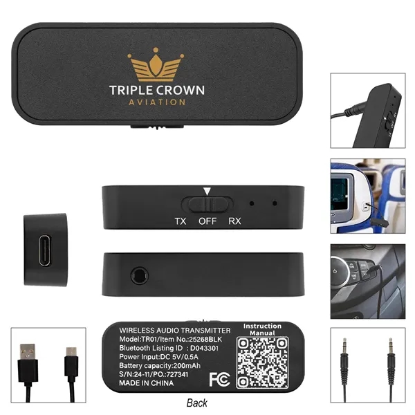 Wireless audio transmitter and receiver.... from ASI 61125 Hit Promotional Products / Hit®