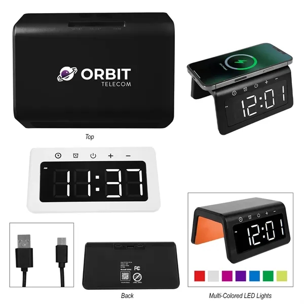 15-watt wireless charger with alarm clock.... from ASI 61125 Hit Promotional Products / Hit®