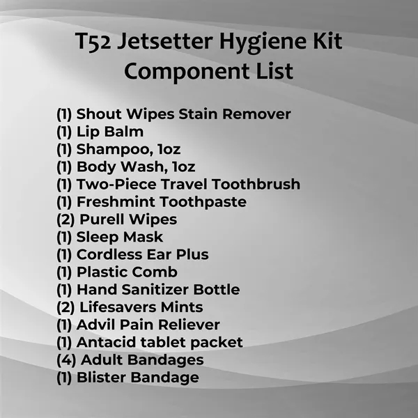 7" x 5.5" x 2" hygiene kit with shampoo, body wash,... from ASI 84514 Safety Made