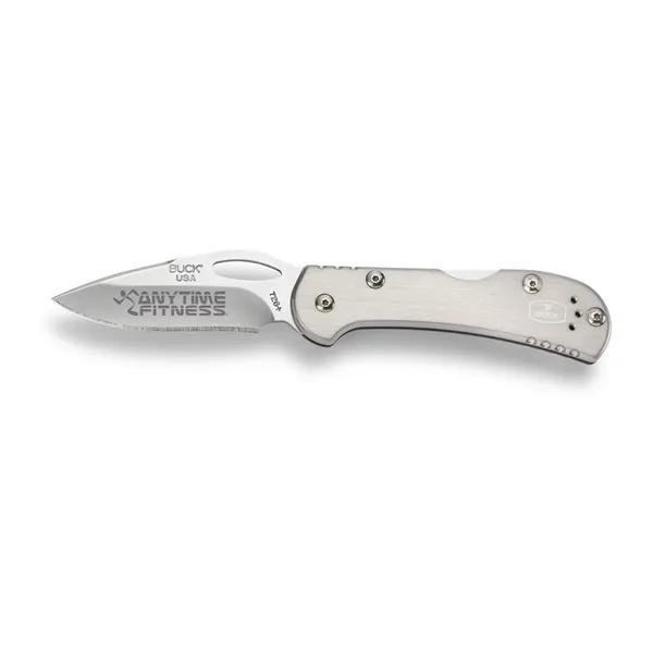 One-hand open pocket knife that locks open with 2 3/4" stainless... from ASI 46170 Compass Industries Inc