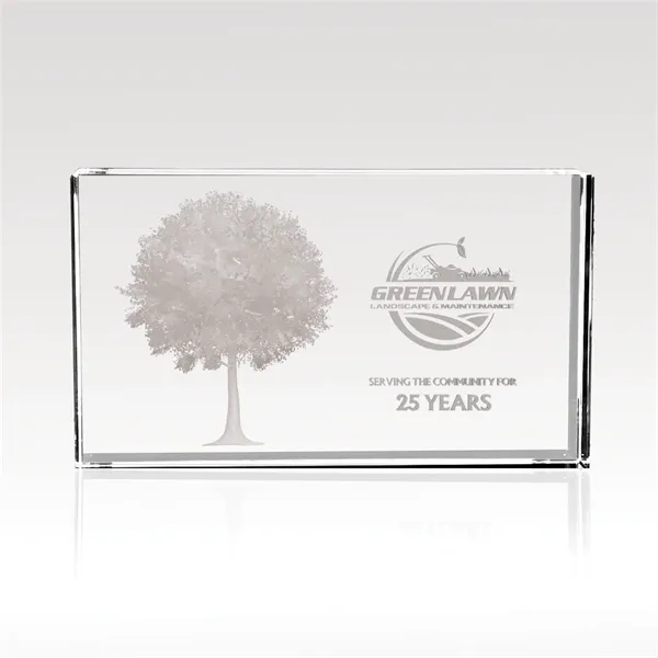 8" x 4 3/4" x 1 5/8" optical crystal award with... from ASI 93986 Visions/Awardcraft / Visions Awards