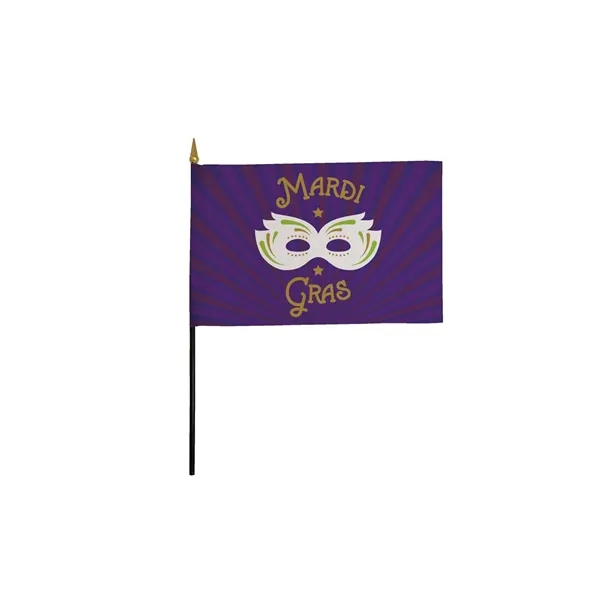 Set of six 6" x 9" stick flags with black plastic... from ASI 87188 Showdown Displays