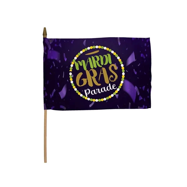 Set of six 8" x 12" stick flags with black plastic... from ASI 87188 Showdown Displays