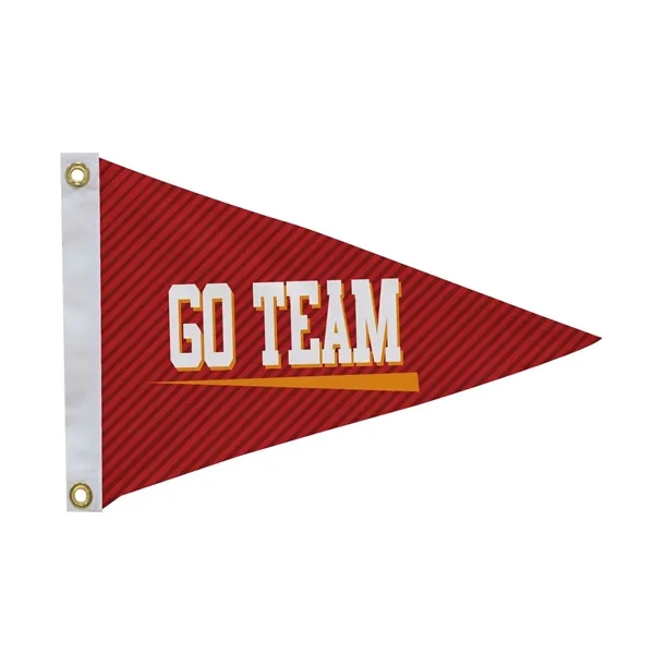12" x 18" nylon pennant flag with canvas header, brass grommets... from ASI 87188 Showdown Displays