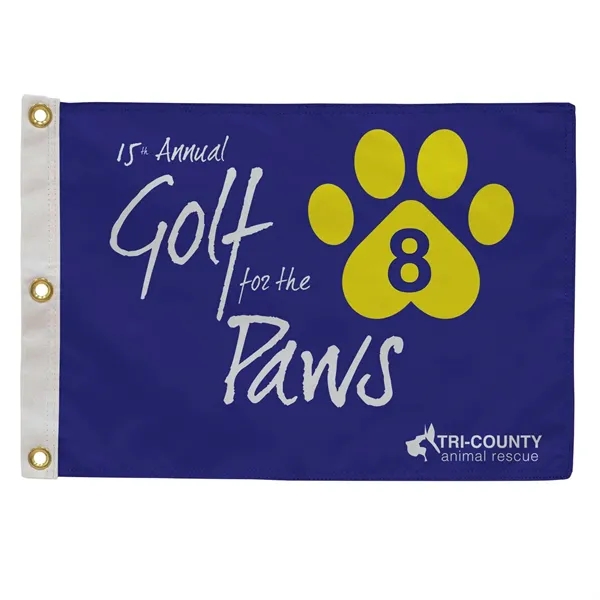 Nylon golf flag with single-sided graphics.... from ASI 87188 Showdown Displays
