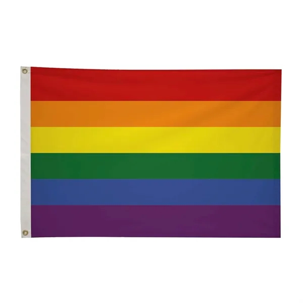 2' x 3' pride flag, finished with a canvas heading and... from ASI 87188 Showdown Displays