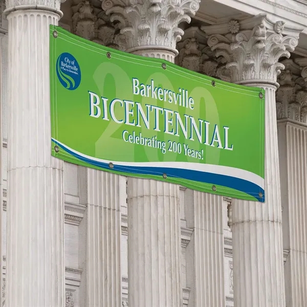 4' x 8' smooth scrim vinyl banner with single-sided graphics.... from ASI 87188 Showdown Displays