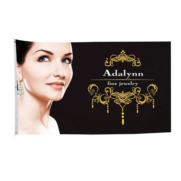 15' x 25' nylon flag with canvas heading, three grommets, rope-and-thimble... from ASI 87188 Showdown Displays