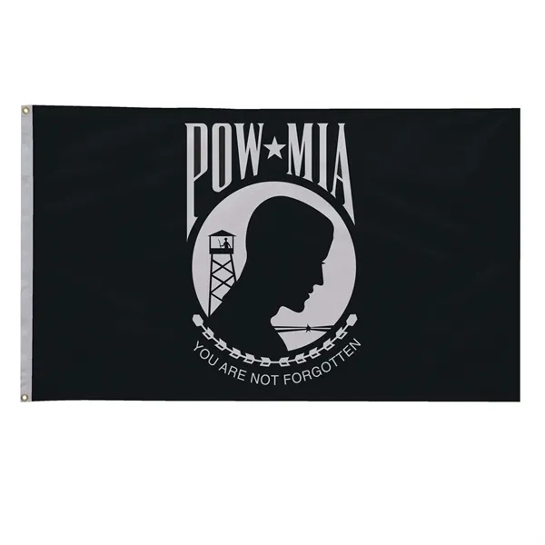 3' x 5' POW/MIA flag made of high-quality nylon with double... from ASI 87188 Showdown Displays