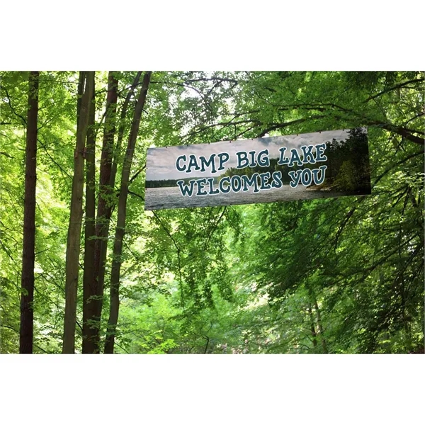 3' x 8' smooth scrim vinyl banner with single-sided graphics.... from ASI 87188 Showdown Displays