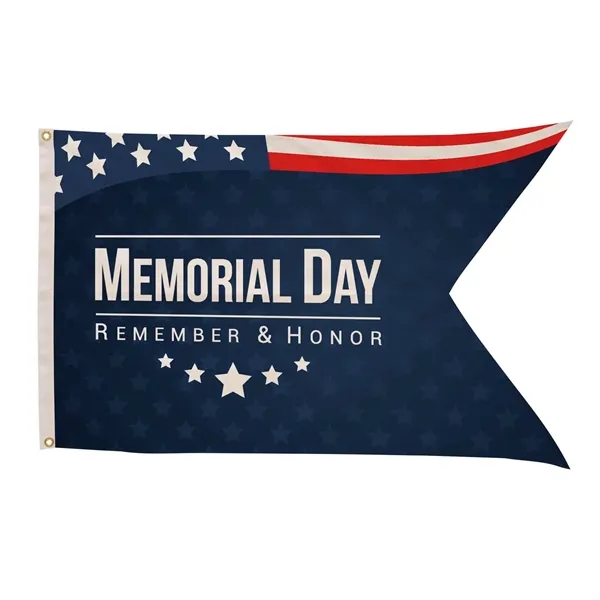 2.5' x 4' nylon guidon flag with swallow-tail fly end, canvas... from ASI 87188 Showdown Displays