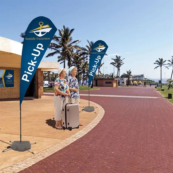 8' teardrop sail sign made of super poly knit fabric with... from ASI 87188 Showdown Displays