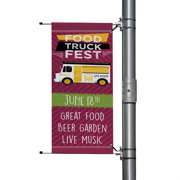 30" x 84" vinyl banner with 3" pole pockets and single-sided... from ASI 87188 Showdown Displays