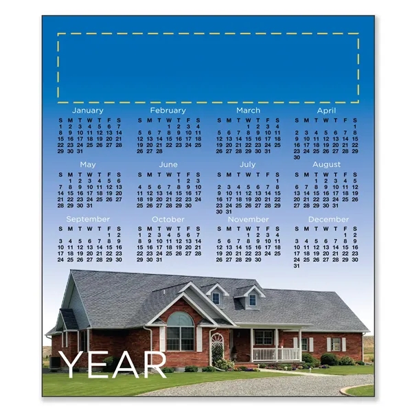 Small, flexible, non-toxic, 20 mil magnetic calendar measuring 3.5"H x 4"W... from ASI 54040 Fey Promo / Magna-Tel by Fey